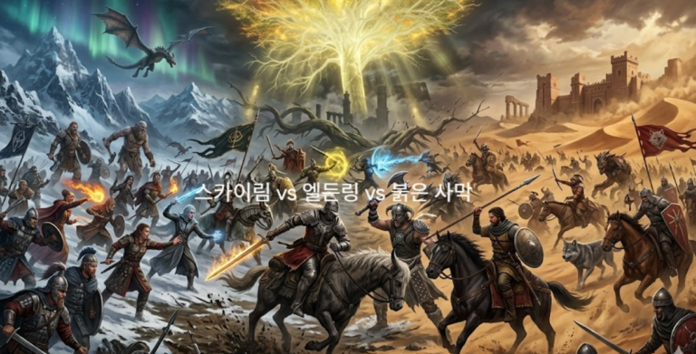 엘든링 vs 스카이림 vs 붉은 사막